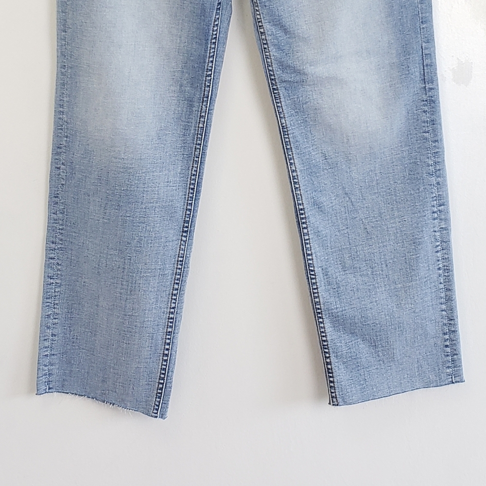 Driftwood Royce Straight Frayed Hem Jeans Size 29 Capsule Wardrobe Boho - Picture 12 of 12